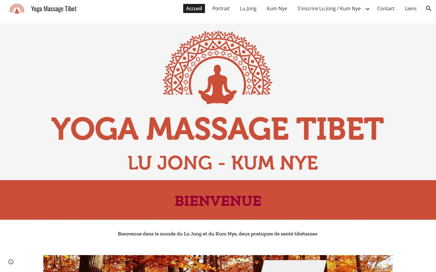Capture du site Yoga-Massage-Tibet